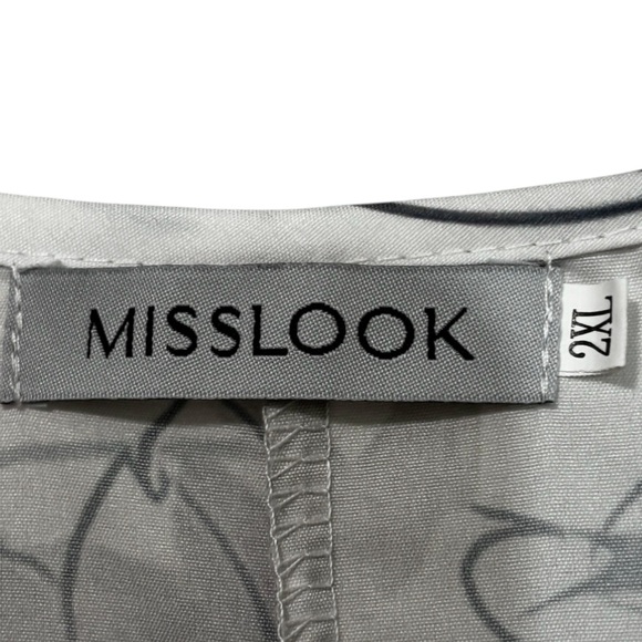 MISSLOOK - SIZE 2XL - MUTED COLORFUL SHOULDER TIE - SLEEVELESS TANK DRESS - B15 - Picture 10 of 10